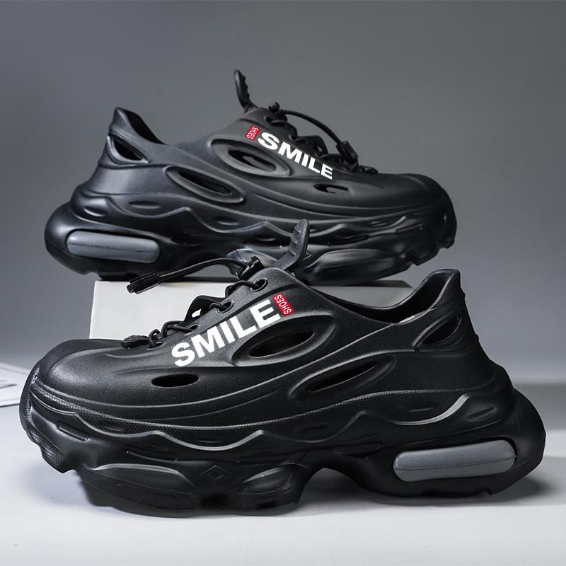 New Fashion Breathable Garden Shoes Summer Couple Sandals Non-slip Thick Bottom Men's Sandals Outdoor Baotou Beach Men's Shoes