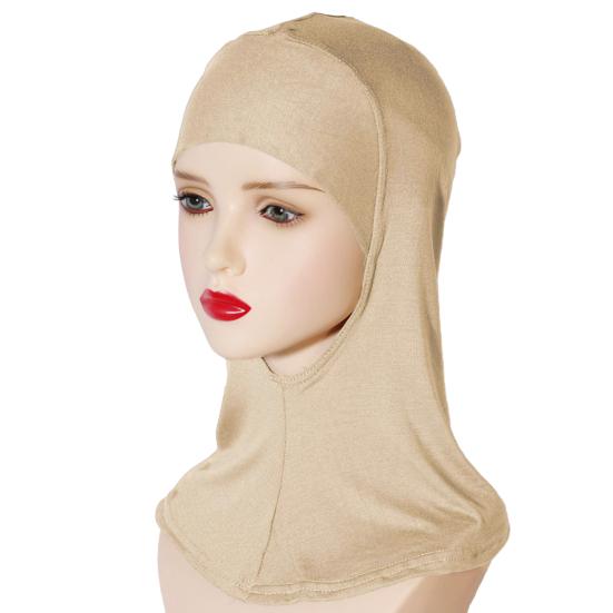 Women Headscarf Hat Solid Color Ethnic Top Hat Comfortable Elastic