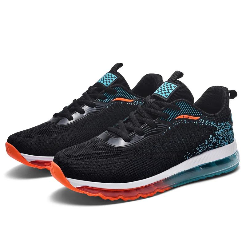 Mens Sneakers Top Quality Outdoor Running Shoes Men Air Cushion Breathable Comfortable Sports Non-slip Training Fitness Size 48