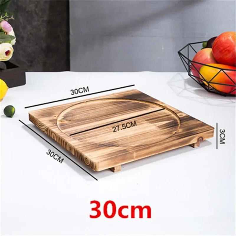 Wood Pot Holder Wooden Trivets Bowl Trivet Hot Stone pot Mat Korean Dolsot Plate Base Placemat Bibimbap Coaster Pan Dish board