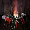Multifunctional Folding Campfire Grill Portable Stainless Steel Camping Grill Grate Gas Stove Stand Outdoor Wood Stove Stand