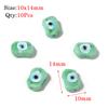 Round Lampwork Evil Eye Beads Liuli Flat Loose Fashion Jewelry For Bead Diy Handmade Bracelets Phone Charm Components