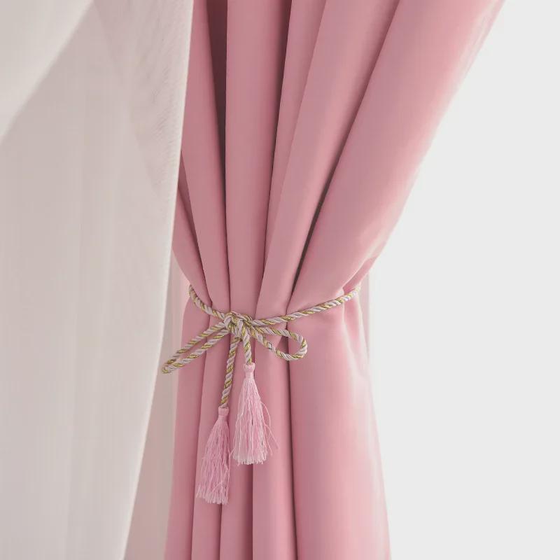 Modern Double-Layer Star Blackout Curtain Fabric for Bedroom and Living Room