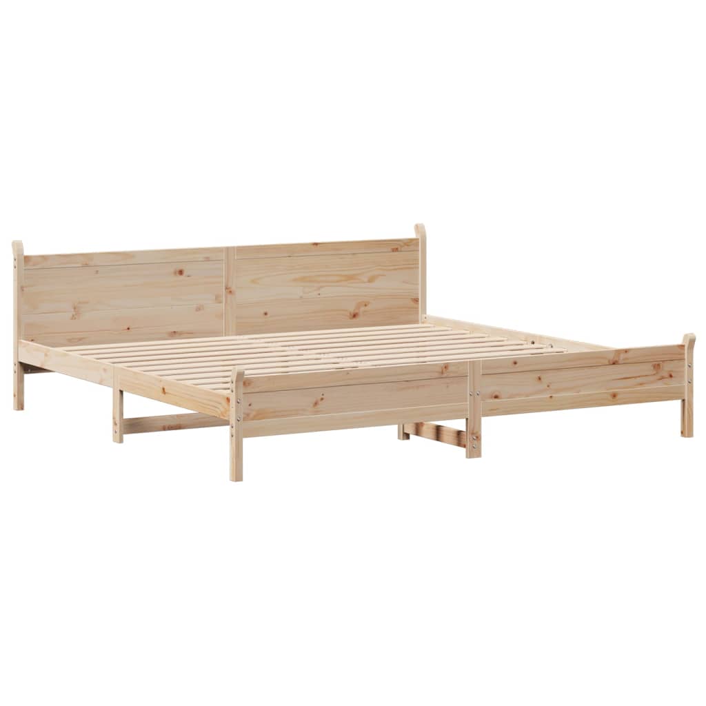 Solid Wood Bed Without Mattress 180x200 Cm Pine Wood
