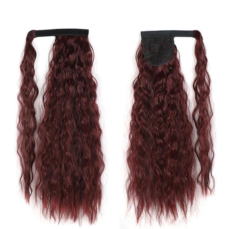 LISI HAIR Naturalnie falowane długie włosy syntetyczne przeszczepiane damskie kucyki doczepiane kucyk