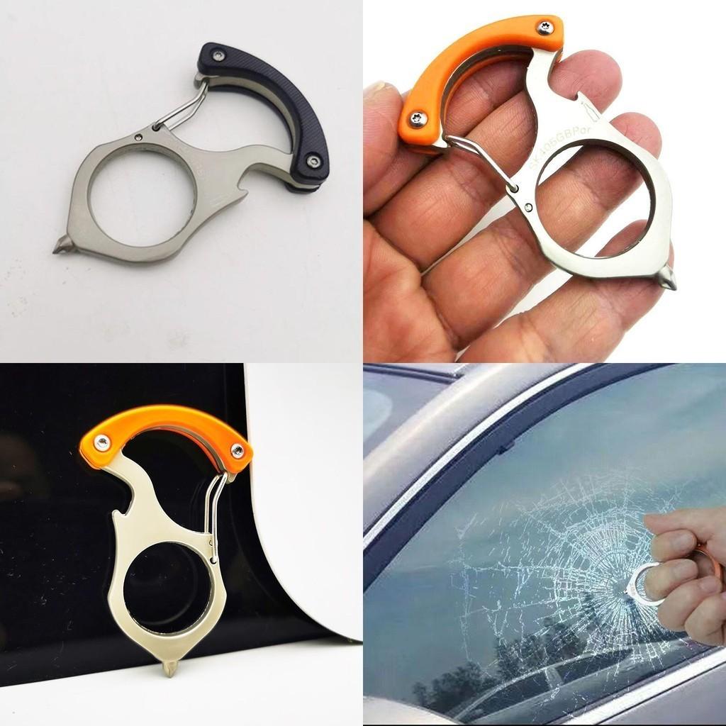 Tragbarer Schlüsselanhänger-Flaschenöffner mit Glasbrecherlegierung