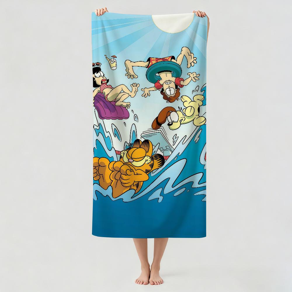 Cartoon cute G-Garfield Towel Drying Bath Towel Applicable To Light Swimming Camping Yoga Beach Out
