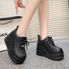 Fashion 10CM Big Size 42 Black Design Female Goth Platform Fashion Cosplay Wedges High Heels Women's Pumps Street Sneaker Shoes Woman