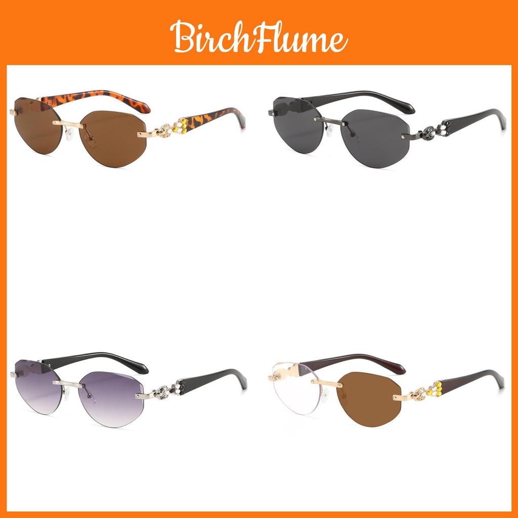 Occhiali da Sole Ellittici a Forma di Occhio di Gatto per Donna con Montatura in PC Protezione UV400 Accessorio Moda per Esterni