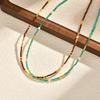 Beaded Choker Necklace for Women, 18K Gold Plated Boho Colorful Natural Stone Beads Chain Necklace stackable Handmade Jewelry