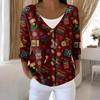 Women's Fashion Long Sleeve Christmas Snowman Snowflake Print Jacket Cardigan