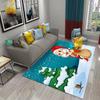 Cute Cartoon Santa Pattern Carpet Christmas Collection Living Room Bedroom Carpet Children's Room Hallway Bathroom Anti-Slip Rug