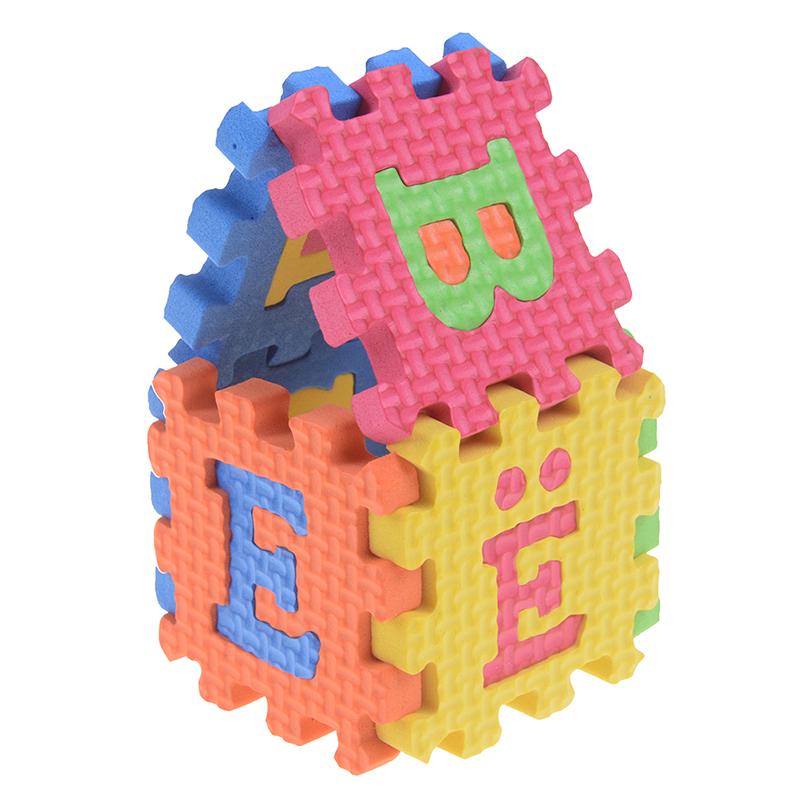 60Pcs EVA Foam Russian Alphabet Letters Numbers Floor Baby Mat Learn toy wt