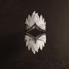 Creative Personality Silver Color Stainless Steel Angel Wings Couple Rings for Women Men Charm Feather Opening Ring Rock Jewelry