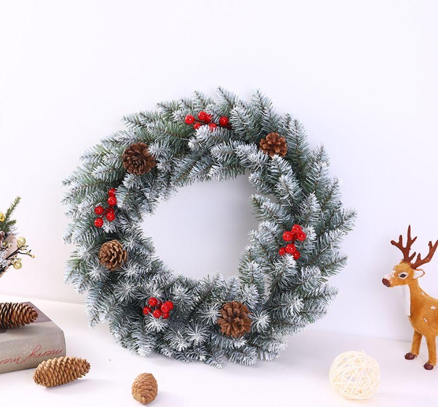 Weihnachtskranz Rebe Feiertagsdekorationen für Zuhause Tür Wand Tisch Mittelstück Festliche Weihnachtsfeier Saisonale Ornamente