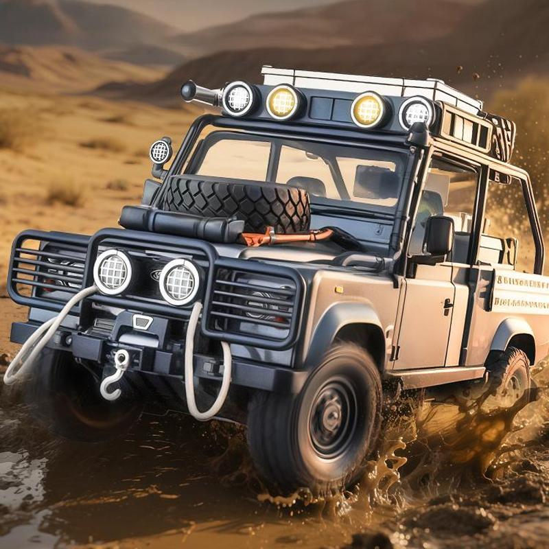 1:24 Land Rover Defender 90 Tomb Raider Off Road Suv Alloy Diecast Model Car Film And Television Enthusiasts Collection Hobbies