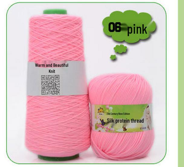 Filato di Cotone al Latte con Proteine della Seta per Maglieria e Uncinetto per Sciarpa per Neonato