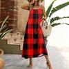 Women Sleeveless Spaghetti Strap Long Dress with Floral and Geometric Print Loose Fit Casual Home Vacation Wear