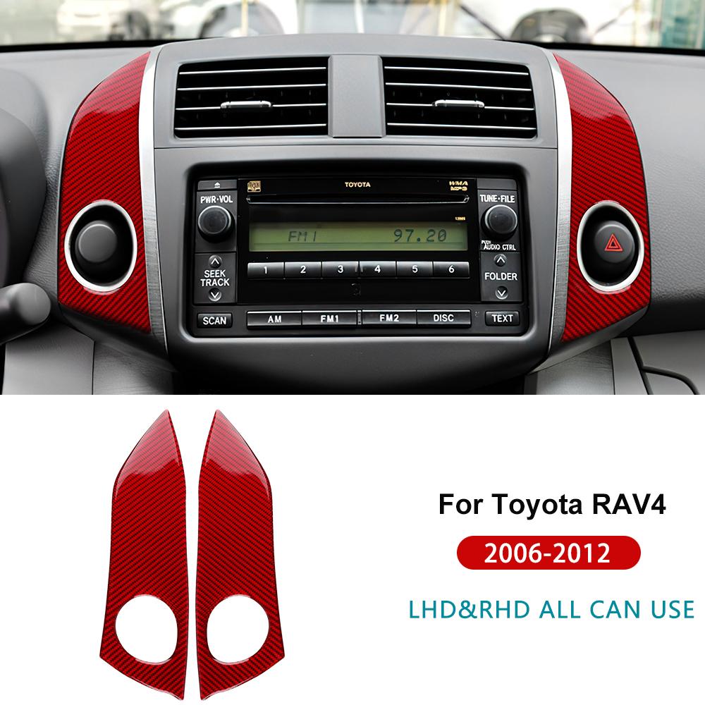 

Real Soft Carbon Fiber Sticker For Toyota RAV4 2006 2007 2008 2009 2010 2011 2012 LHD RHD Car Side of Center Console Panel