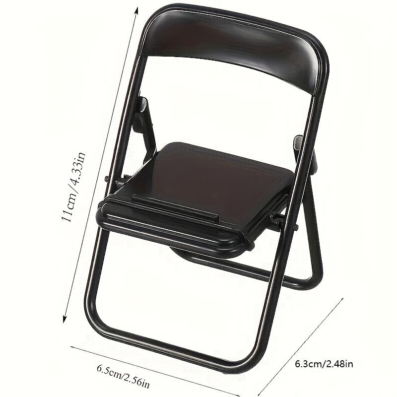 

1 шт. Мини Складной Стул Кукольный Домик Миниатюрная Подставка Модель Стулья Настольный Держатель для Телефона для Украшения Кукольного Домика чёрный