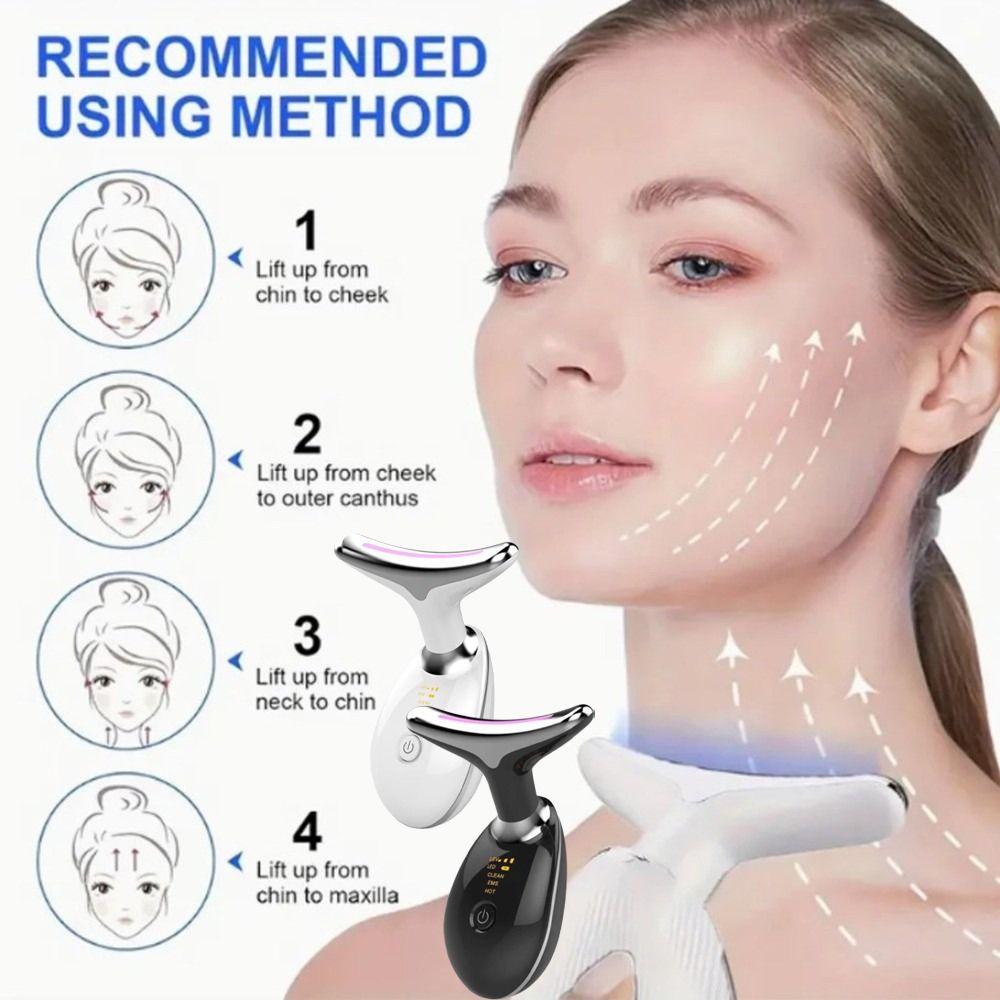 Electric Neck Care Massager Tool 3 Color Light Skin Care Tool  Fade Neck Wrinkles