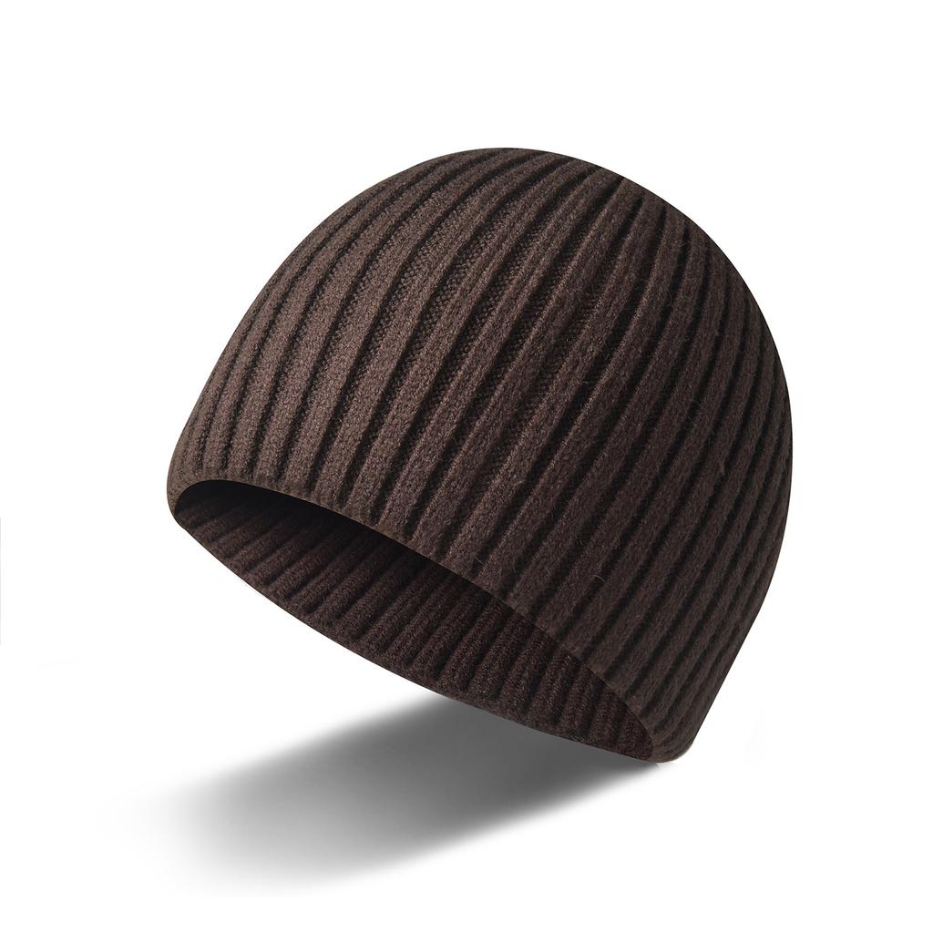 Autumn and winter men's and women's couples' wool hats, dome hats, solid-color men's hats, knitted hats, warm and trendy bald hats.