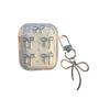 Applicable Airpods 1 /2 Generation Apple Bluetooth Protective Case Airpodspro3 Bow Tie Pearl Pendant