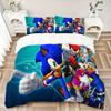 Sonic Adventure Team Sonic Print 3Pcs Bedding Setduvet Cover With 2 Bedropillowcase Home Birthday Gift