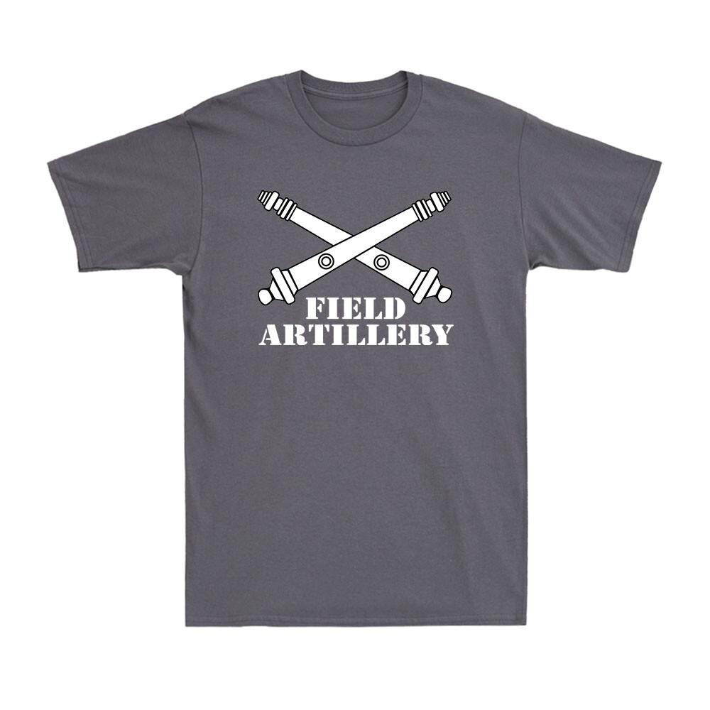 US Army Field Artillery Branch Insignia Crossed Cannons Veteran Graphic T-Shirt