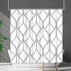 Shower Curtain Waterproof And Mildew-Proof Line Lattice Bathroom Striped Bathroom Curtain Shower Curtain Partition Curtain Free Of Punching