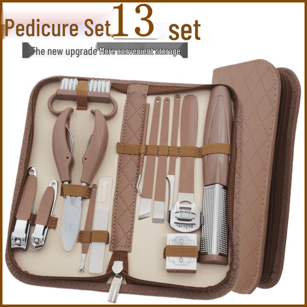 16-Piece Multifunctional Manicure Set: Eyebrow Trimmer, Nail Clippers, Beauty Scissors, Glass File, Foot Planer, Nail Groove Pliers.