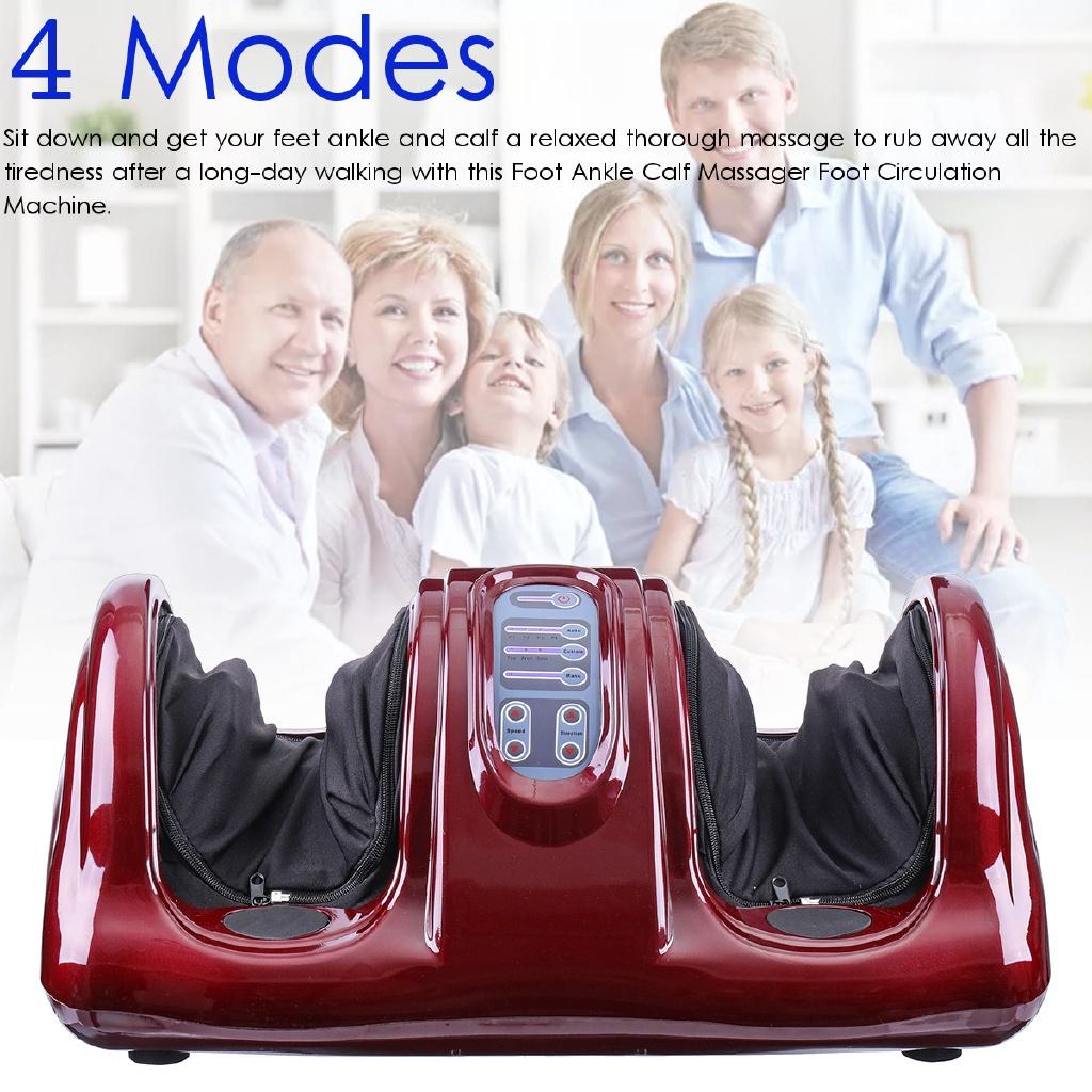 Shiatsu Kneading Roller Vibrator Machine Reflexology Calf Leg Pain Relax Electric Heating Foot Body Leg Massager 220V