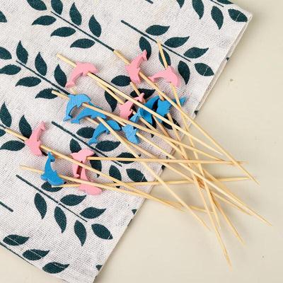 Palitos de Fruta Descartáveis de Bambu ZISIZ Golfinho