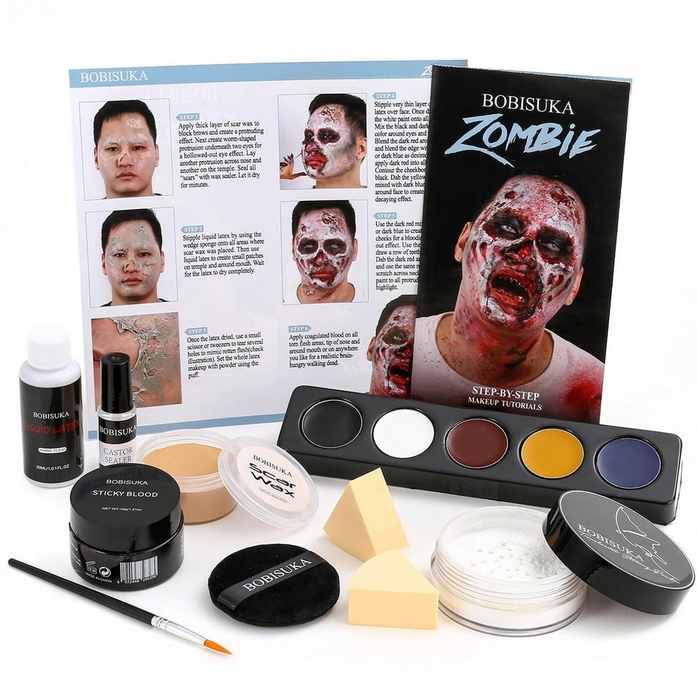 Goth Makeup Set White Foundation Black Lipstick SFX Gothic Pre Single Zombie SFX Makeup Kit 1 pcs