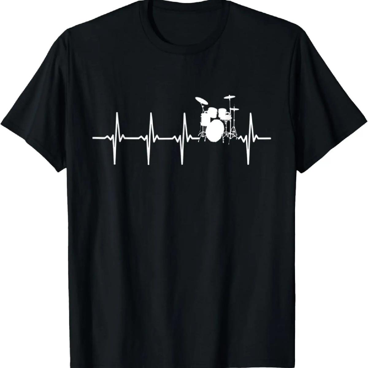

Drums Heartbeat T-Shirt for Drummers & percussionists T-Shirt XXXXXL чорний