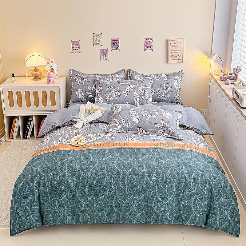 Pure Cotton Thickened and Ground Σετ τεσσάρων τεμαχίων, Βαμβακερό σεντόνι κρεβατοκάμαρας σετ παπλωματοθήκης Σετ τριών τεμαχίων