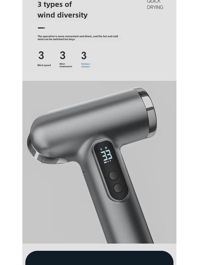 Blue Light Wireless High-Power Hair Dryer for Home & Dorm Use