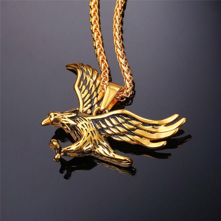 Hot New Fashion Personality Eagle Animal Charm Charm Pendant Eagle Big Roc Spreads Its Wings