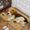 2D Realistic Beagle Dog Carpet Mat Rug Home Decoration Puppy Shape Non Slip Door Mat for Entryway Hallway Bedroom Bedroom Decor