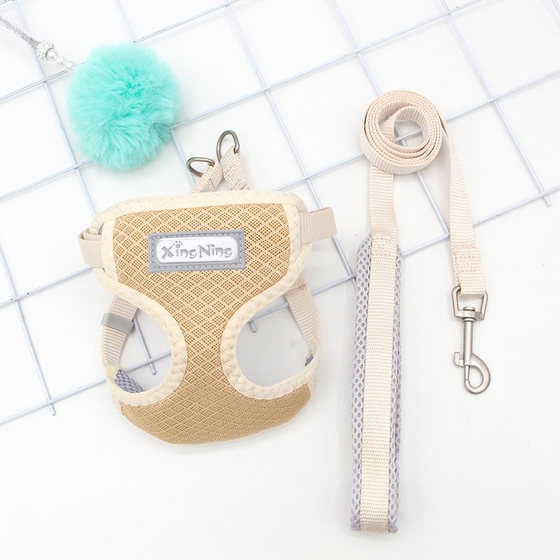 New Pet Products Adjustable Small Cat Harness Leash Set Breathable Cute Comfortable Medium Dog Collars Leash Accessories