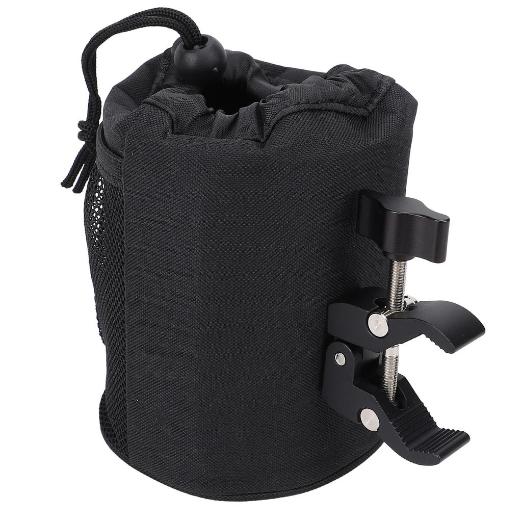 Motorcycle Cup Holder Oxford Fabric Shockproof Water Bottle Holder with Clip for ATV UTV Scooter Boat Kayak Bike