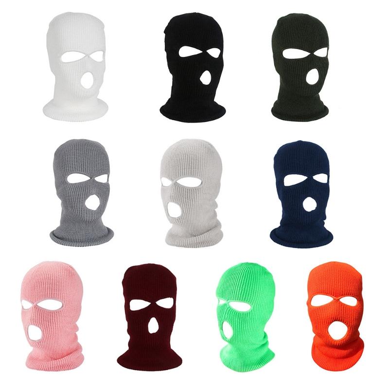Geyoga 6 Pieces 3 Hole Ski Masks Full Face Cover Balaclavas Winter