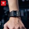 Fashionable Trendy Men's Stopwatch Luminous Digital Quartz Watches Personalized Distinctive Wine Barrel Shaped Intelligent Electronic Digital Watch