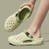 Casual Clogs Mens Sandals Summer EVA Beach Shoes for Men Fashion Hollow-out Slippers Solid Color Garden Shoes Closed-toe