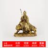 Brass statue of Zhang Tianshi riding a tiger, Zhang Daoling statue holding a sword from Longhushan, decorative craft item
