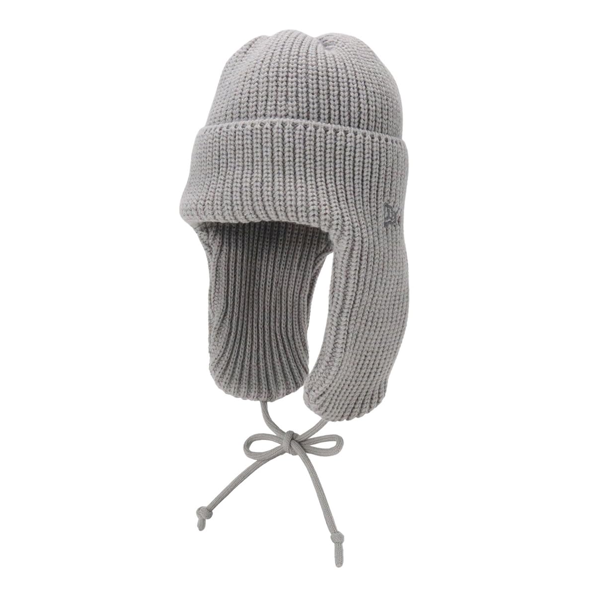 New Era Trapper Knit Warm and Cold Light Free Basic Cuff Knit Trapper Lary Hat, Weather, Gray,