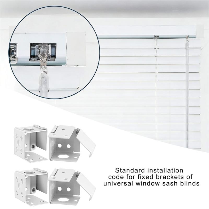 Klasický bílý držák na žaluzie Nastavitelná instalace stínítka Okenní držáky na žaluzie Víceúčelové Snadná instalace