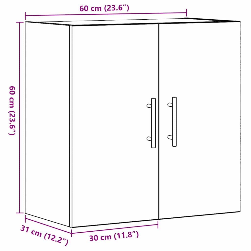 Flur-Wandschrank, Dekorativer Aufbewahrungsschrank, 60x31x70 Cm