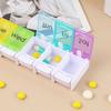 Rainbow Bounce Button Medicine Box Portable 7-Grid Travel Divided Tablet Storage Box Organizer Shelf Medicine Organizer