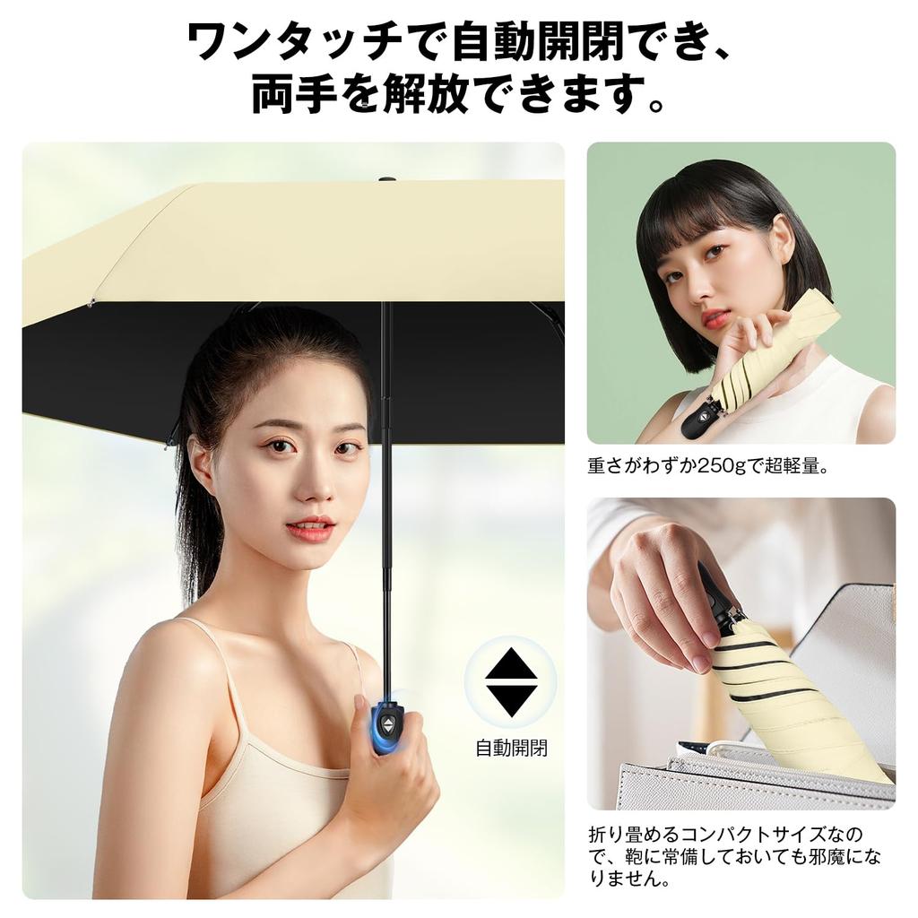 Sumeriy Folding UV Automatic Ultra Folding Umbrella for Light Heat Water Suitable for Sun and Heatstroke Sun Includes Storage Unisex Parasol,